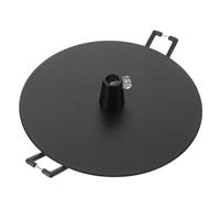 COLLBATH Placa de Techo Redonda Negra de Metal para Lámparas Empotradas y Candelabros Ajuste Empotrado sin Costuras y Soporte Seguro para Renovaciones del Hogar