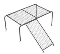 COLLBATH Plataforma De Pollo con Escalera Juguete De Pollo Rutin De Jaula Estante De Gallina De Rejilla Soporte para Aves Pequeñas Accesorio De Gallinero para Ejercicio Y Equilibrio