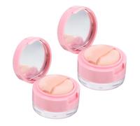 COLLBATH Portapolvos Sueltos Estuche De Maquillaje Vacío 2 Piezas Mini Tamaño Con Espejo Compacto Portátil Para Mujer Viaje Con Aplicador 3g y 5g