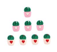 COLLBATH Protector de Cable de Datos Diseño de Cactus Adorable en PVC, 8 Piezas Buena Durabilidad y Protección Total para Cables y Cargadores