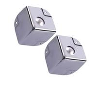 COLLBATH Protectores de Esquinas para Caja de Aluminio y Escritorio, 2 Piezas, Acero Inoxidable, Diseño Envolvente, Cubiertas Protectoras Resistentes para Muebles y Cajas, Uso en Hogar