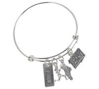COLLBATH Pulsera brazalete encantos para ella muñeca de corredores para mujeres para deportes delicado de maratón genial de maratón favor de fiesta de maratón Acero inoxidable