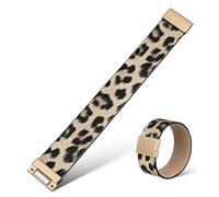 COLLBATH Pulsera con Estampado De Leopardo Pulsera con Estampado De Cebra Depurador De Esponja Vegetal Diademas Bordadas para Mujer Pulseras De Personalidad Calzado De Grúa Cuero Artificial
