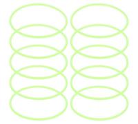 COLLBATH Pulseras Luminosas de Silicona 2.5mm, 10 Piezas, Color Verde Fosforescente, Elásticas y Brillan Oscuridad para Fiestas, Cumpleaños y Eventos Nocturnos