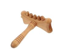 COLLBATH raspando palo reflexología palo herramientas para raspar el cuello palo de masaje palos rodillo masaje rodillo de masaje herramientas de masaje palo de guasha de haya Brown
