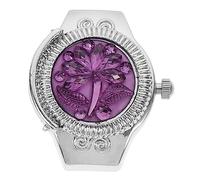 COLLBATH Reloj De Anillo De Dedo para Mujer Reloj Decorativo Rosa De Aleación De Zinc Minimalista Obsequio Adecuado para Ocasiones Obsequios Diseño Elegante y Único