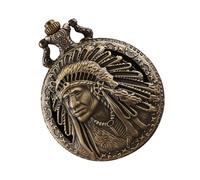 COLLBATH Reloj De Bolsillo De Cuarzo Tribal para Hombre Collar Robusto y Fácil De