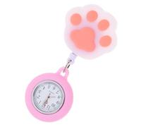 COLLBATH Reloj De Enfermera con Clip Retráctil Diseño Pata De Gato Reloj Bolsillo Médico para Doctor y Auxiliar Enfermería Uso Hospital y Exámenes Estudiantes