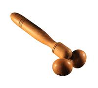 COLLBATH Rodillo de Bienestar de Ruedas de Madera 2 Bastón Masaje Relajación y de Masajeador Manual Herramienta para Cuerpo Completo para Brazos Cuello Muslos Uso