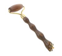 COLLBATH Rodillo de masaje de sándalo verde herramienta de masaje facial rodillo facial para ojos Regalo de autocuidado para hombres y mujeres. masajeadores faciales Dark Brown