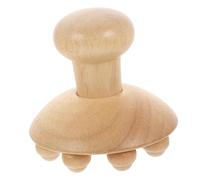 COLLBATH Rodillo de Masaje Manual de Madera Beige, Pulido Meticulosamente y Fácil de Llevar para Masaje de Puntos de Acupuntura y Terapia Gua Sha en Casa
