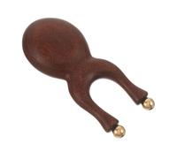 COLLBATH Rodillo Facial Latón y Nogal, Masajeador con Diseño Rana | Madera de Nogal y Bola Metálica, Estructura Integrada sin Componentes Desprendibles, para Cuidado Diario