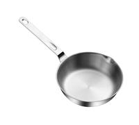 COLLBATH Sartén Pequeña Inoxidable con Plano y Pico Vertedor Mini Sartén para Huevo y Hamburguesa Calentador de para Cocina y Restaurante para Desayuno Sola Porción