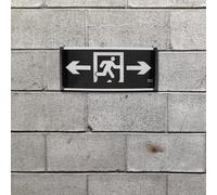 COLLBATH Señal de Salida de Incendios LED Colgante Luz de Emergencia Doble Cara para Evacuación Indicador de Salida Pública Visible para Seguridad Lugares Públicos