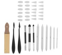 COLLBATH Set de Herramientas de Fusión para Bocetos con Esponjas Reutilizables y Control Preciso, Materiales de Plástico y Papel para Dibujo y Pintura en Interiores