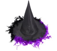 COLLBATH Sombrero De Bruja Decoraciones Para Fiestas De Magos Disfraces De Halloween Para Adultos Decoraciones Para Sombreros Sombrero De Mago Para Hombres Sombrero De Mago