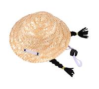 COLLBATH Sombrero De para Mascotas Peluca Adorable para Gatos y Perros Accesorio Soleado y Fotográfico para Mascotas