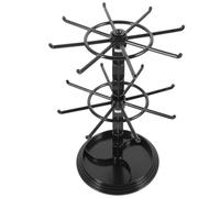 COLLBATH Soporte giratorio para joyas para collares y accesorios pequeños, organizador de ahorro de espacio para llaves, gomas para el pelo y joyas, mesa de plástico resistente