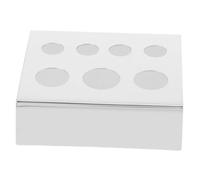 COLLBATH Soporte Portavasos Acero Inoxidable para Estante 7 Rejillas de Ajustable Plateado para Pigmentos para Accesorios de Belleza Profesionales para Estudio de Tatuaje