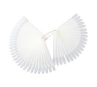 COLLBATH Tablas De Colores Para Uñas Kit De Decoración De Uñas 50 Piezas Abanico Plástico Blanco Para Salón Profesionales Manicura Pedicura Práctica