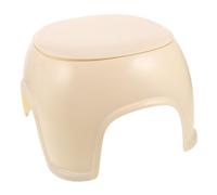 COLLBATH Taburete Pequeño de Plástico con Almacenamiento y Reposapiés Antideslizante Taburete Multifuncional para Pedicura y Manicura Baño Cocina y Hogar con Diseño de Dibujos Animados