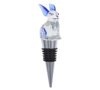 COLLBATH Tapón de Vino Forma de Conejo Azul de Cristal, Diseño Creativo y Sellado para Preservar el Sabor Original, Adecuado para Fiestas y Reuniones en Casa