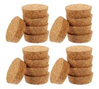 COLLBATH Tapones de Corcho de Madera Blanda 20 Piezas Cónicas para Botellas de Vino y Botellas Decorativas Medidas 53X48X16 MM Aptos y Eventos