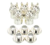 COLLBATH Tapones para Botellas de Perfume Cierre a Presión, Set de 5 Unidades, Diseño de Animal Dorado, Compatibles Botellas Vacías de Vidrio, Tapas Decorativas para Uso en Casa, Oficina y