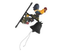 COLLBATH Timbre Decorativo de Hierro Fundido para Puerta Estilo Vintage Rústico 1 Unidad Timbre de Pared Manivela Adecuado para Entrada y Decoración Exterior