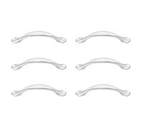 COLLBATH Tiradores de Puerta para Armarios 6 Piezas Manijas de Aluminio Sólido Acabado Negro Roma Diseño Sencillo y Duradero para Cajones y Muebles de Cocina