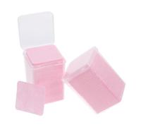 COLLBATH Toallitas Quitaesmalte de Algodón 400 Piezas, Tamaño Compacto, Absorbentes, para Uñas de Gel y Extensiones de Pestañas, Uso Profesional y Viaje, Paquete 2 Cajas Rosa
