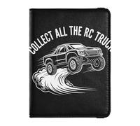 Collect All The Rc Trucks - Funda de piel para pasaporte, billetera antirrobo y tarjetero para documentos de viaje para hombres