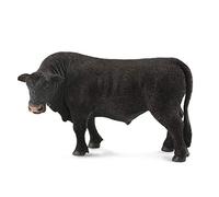 Collecta-Black Angus Bull Deqube Animales Figura de colección, sólido, Color Negro, 4.7"" L x 2.6"" H (88507)