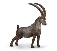 CollectA Bouquetin Alpino - Cabra de montaña pintada a mano, animales y figuras realistas, modelos de animales salvajes, regalos de animales salvajes para niños pequeños y niños, a partir de