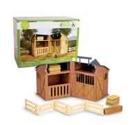 CollectA Juego de establo plegable Farm Life con accesorios a partir de 3 años