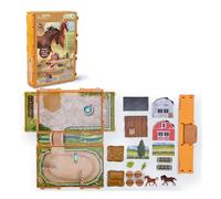 Collecta -Juego Granja de Caballos -Maletín con Diorama - Incluye 2 Figuras y Accesorios - +3 (Deqube 901A1217)