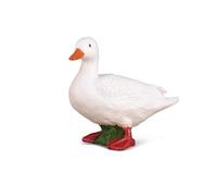 CollectA - Réplica de animal realista, figura de pato blanco, edades pequeñas a