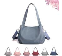 Collectale - Body Light and Versatile Casual Bag, Nylon Waterproof Shoulder Crossbody Bag with Multi-Pockets, for Women Daily (Light-Blue)