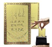 Collectible Card Decor - 9g Metal Keepsake Attract Luck | Auspicious Blessing Souvenir | Decorative Metal for Bookshelf Travel Bedroom Nightstand Gift for Family Friends Collectors Classmates