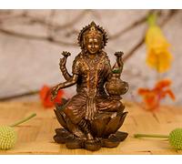 Collectible India Diosa Lakshmi Ídolo Hindú Estatua - Decoración del Hogar y la Oficina (8 cm x 5 cm)