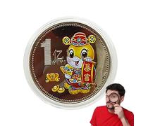 Collectible Keepsake Coin, Cute Cartoon Wealth Commemorative Iron Coin, Motivational Pocket Token For Rewards Collection Display, and Souvenir Gift, 4x4x0.2cm