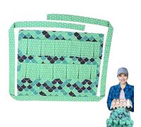 Collecting Apron - 65g Multi Deep Pocket Holder, Polyester Farmhouse Skirt | Chicken Duck Goose Gathering Gear, Adults Quail Fresh Egg Carrier | Funny Vegetable Kitchen Accessory Durable Used