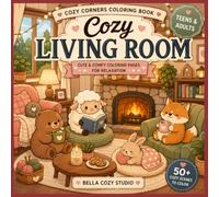 Collection Cozy Corners Coloring Book. Livro: Cozy Living Room: Cozy Living Room: A Cute & Relaxing Coloring Adventure Filled with Warmth, Comfort, and Everyday Cozy Moments.