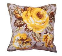 Collection D 'Art 40 x 40 cm, diseño Vintage de Rosas Kit de cojín de Punto de Cruz