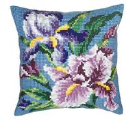 Collection D´Art Lila Cojín de Punto de Cruz: Morado Iris, 40 x 40 cm