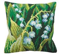 Collection D´Art Muguet Gauche Pillow Cross Stitch Kit-15-3/4 X15-3/4