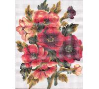 Collection d 'Art Tapiz, diseño de Flores, 100% algodón, diseño de anémonas, Muti, 20 x 25 x 0,1 cm