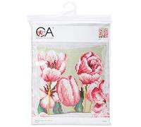 Collection D´Art Tulipe A Gauche Pillow Cross Stitch Kit-15-3/4 X15-3/4