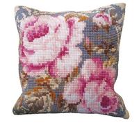 Collection D'Art 40 x 40 cm Ancient Rosa Kit para Coser cojín de Punto de Cruz