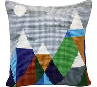 Collection d'Art 5416 - Cojín de punto de cruz, algodón, multicolor, 40 x 40 cm